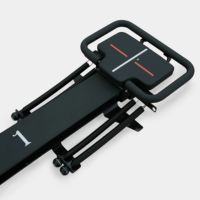 Mini Reformer Pilates en Aluminium Portable et Réglable pour Studio à Domicile avec Boucles de Résistance pour le Renforcement du Tronc