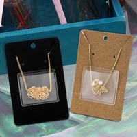 Sacs en plastique souple en PE pour colliers, chaînes et bijoux, emballage avec carte, pochette adhésive transparente, pochettes autocollantes pour colliers