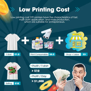 Precio al por mayor A2 DTF impresora de doble cabezal i1600 impresora 9 colores DTF máquina de transferencia de película para impresión de camisetas - Product Image 5