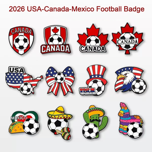 Insignia de Fútbol de EE. UU., Canadá y México 2026, Recuerdo de Partido de Fútbol, Regalo para Fanáticos, Colección de Insignias, Recuerdos de la Copa Mundial - Product Image 1
