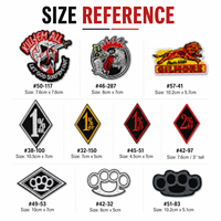 Patchs de moto, patchs brodés pour motards, badges brodés tête de mort, patchs thermocollants pour motards.