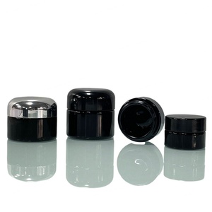 Bocaux en verre violet foncé à large ouverture 50g 150g 200g avec couvercle, pot en verre noir pour crème, pot en verre résistant aux UV - Product Image 2