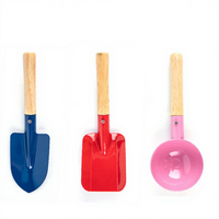 Outils de jardin sécurisés : Mini pelle et râteau en métal avec poignées pour la plantation, le repiquage, le desserrage du sol, les jeux en extérieur et le creusement de sable