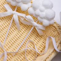 Ruban 100% coton, taille personnalisée, rouleau de coton naturel 20 mm, nœuds colorés pour emballages cadeaux, accessoires de robe