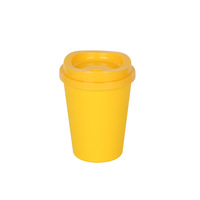 Mossion Tasse à café réutilisable en plastique PP à double paroi 350 ml (12 oz) – Gobelet de sublimation blanc empilable avec couvercle – Mug de voyage
