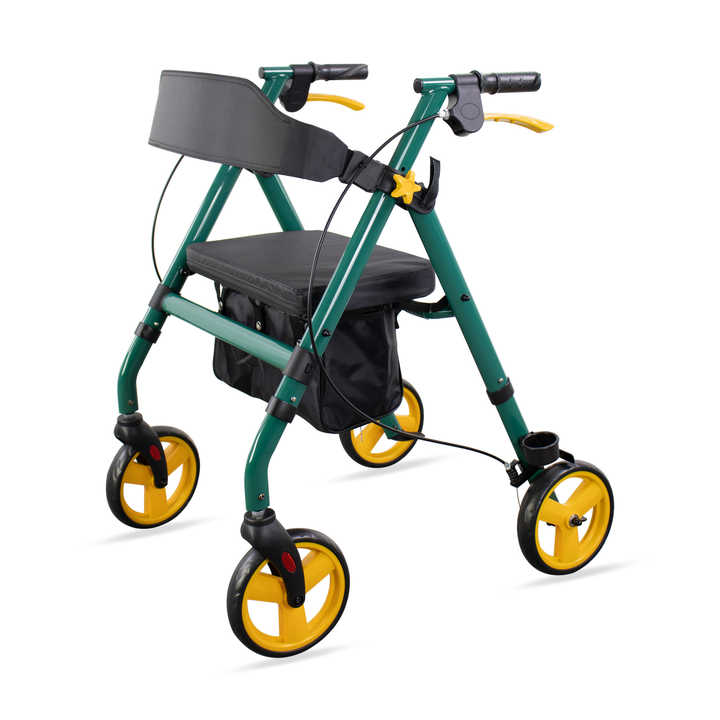 Foldable Four 8 inch wheels electric rollator walker wheelchair ...