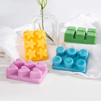 Ensemble d'usine de 8 cire parfumée au jasmin lavande camomille rose fleur de cerisier fond des cubes de cire de soja naturelle