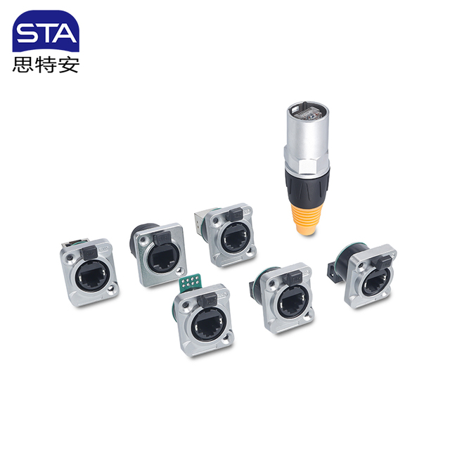 IP67 Waterproof RJ45 Dual Network Jacks Ethernet Data Male Female Panel Mount Plug Socket Aviation Connector