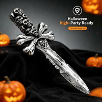 Vente en gros de couteau de pirate en plastique PE, couteau rétro antique, accessoire pour Halloween, cosplay, déguisement, décoration, jouet pour fête, LARP