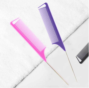 <span class=keywords><strong>Cepillo</strong></span> <span class=keywords><strong>de</strong></span> acero para peluquería profesional, peine <span class=keywords><strong>de</strong></span> cola <span class=keywords><strong>de</strong></span> rata con logotipo personalizado, colorido - Product Image 3