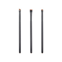 Ensemble de pinceaux à eyeliner professionnels angulaires synthétiques véganes pour maquillage de marque privée, vente en gros personnalisée, pinceau individuel pour teinture des sourcils