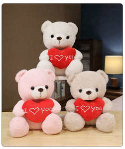 Bambola di peluche personalizzata con cuore carino in peluche per festa regalo di San Valentino orsacchiotto peluche ti amo orso - Product Image 5