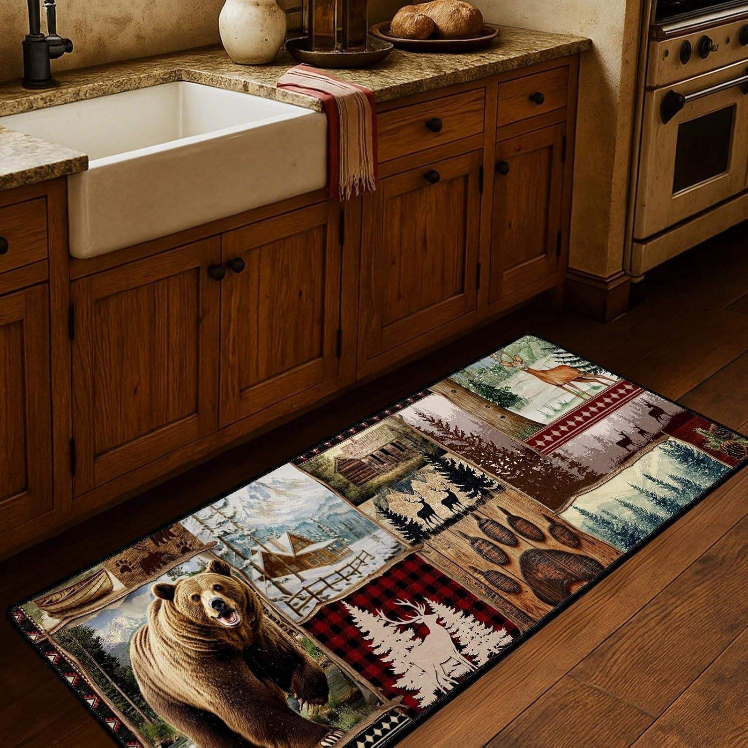 Tapis de cuisine style campagnard américain ZYH - 1