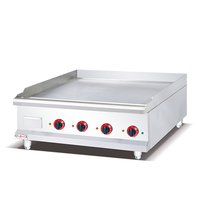 Wajan Panggang Gas Stainless Steel Komersial untuk Dapur, untuk Restoran Steak Hamburger dan Perlengkapan Hotel