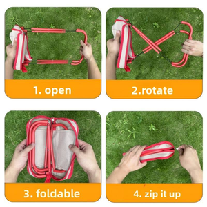 Tabouret pliant léger et portable pour l'extérieur avec poignée de transport, petit banc en tissu Oxford pour la pêche, le camping, la file d'attente, chaise entièrement pliable - Product Image 5