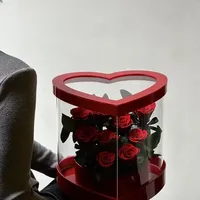 Cadeau de la Saint-Valentin 2026 : Roses éternelles préservées, véritables fleurs séchées, immortelles, avec LED, faites à la main, de qualité supérieure