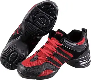 รองเท้าเต้นแจ๊สโมเดิร์นสีแดงรองเท้าเต้นรองเท้าผ้าใบสำหรับผู้ชาย42