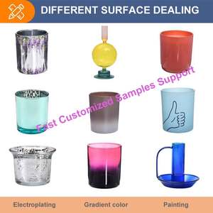 Portacandele <span class=keywords><strong>in</strong></span> <span class=keywords><strong>Vetro</strong></span> Borosilicato Personalizzati, Contenitori Cilindrici a Doppia Parete Trasparenti per Decorazione Casa - Product Image 5