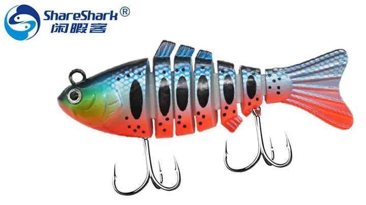 6 Colors 7 Segment Fishing Lures Jointed Swimbait Wobblers Crankbait Hard Bait Isca Artificial Fishing Lure 6 Colors 7 Segment Fishing Lures Jointed Swimbait Wobblers Crankbait Hard Bait Isca Artificial Fishing Lure