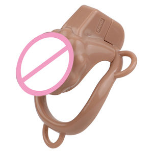 Leichter Sissy-Keuschheitskäfig mit Analplug aus Metall, realistischem Dildokopf, Keuschheitsschloss, Penisring, Sexspielzeug für Männer - Product Image 2