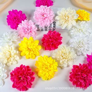Tête de fleur artificielle Dahlia 13cm, branche unique, pour décorations de mariage - Product Image 1