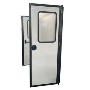 Fourniture directe usine – Porte double entrée sur mesure 1300*1450mm à quatre angles droits pour camping-car, véhicule spécial, ambulance, avec fenêtre intégrée - Product Image 5
