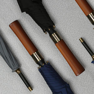 Parapluie de golf à manche droit 8K, logo personnalisé, taille, couleur, coupe-vent, pliable, minimaliste, fibre 190T, semi-automatique, 120 cm - Product Image 5