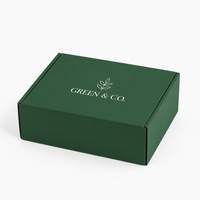 Boîte d'expédition personnalisée avec logo imprimé, en carton ondulé E-flute laminé, certifié FSC, recyclable, pour fabricants