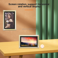 Haute qualité 1920x1080 IPS écran large Angles de vue lecteur multimédia Lcd 21.5 22 pouces grande taille cadre en bois vidéo Photo cadre numérique