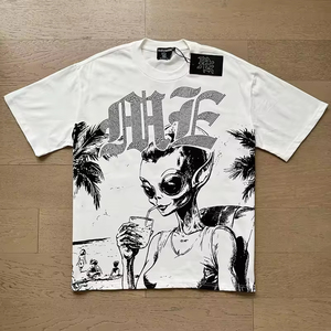 T-Shirt di Alta Qualità 100% Cotone, <span class=keywords><strong>Abbigliamento</strong></span> Streetwear con Stampe Grafiche, Magliette <span class=keywords><strong>Oversize</strong></span> da <span class=keywords><strong>Uomo</strong></span> con Motivi Misti - Product Image 1