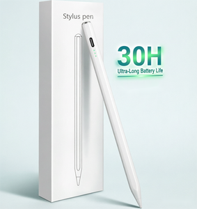 Stylet capacitif actif WKZP045 <span class=keywords><strong>pour</strong></span> <span class=keywords><strong>iPad</strong></span> 2018+ avec autonomie de 30H, rejet de la paume, écran LED et pointe remplaçable en forme de D - Product Image 1
