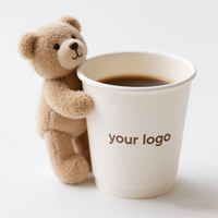 Décoration de tasse à café d'animal en peluche de mini peluche personnalisée de quantité minimale de commande bas avec Velcro