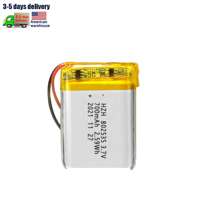 KC Custom 802535 Battery Pack Speaker GPS LED Light Lithium-ion Battery 802535 700mAh 3.7V Polymer Lithium Battery