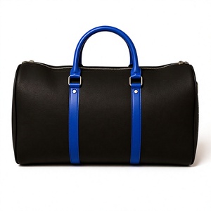 Sac de sport en cuir PU avec logo personnalisé, grande capacité, pour le sport, les voyages, le camping, les week-ends, sac à bagages imperméable et écologique - Product Image 1