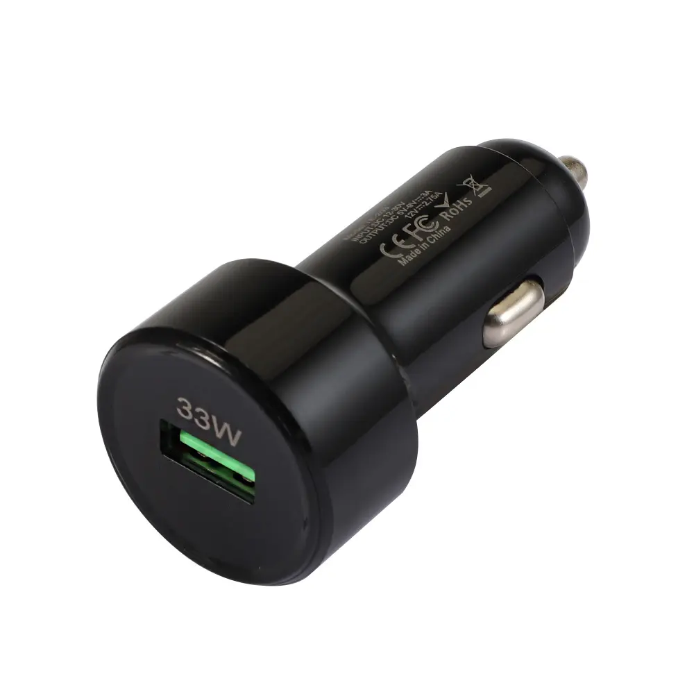 Supporto da 33W caricabatteria da auto QC3.0 con ricarica super veloce con porta USB singola adattatore per caricabatteria da auto QC3.0 per Samsung S6