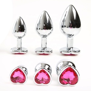 Jouets sexuels pour adultes en acier inoxydable, plusieurs couleurs, en forme <span class=keywords><strong>de</strong></span> cœur, <span class=keywords><strong>plug</strong></span> métallique, <span class=keywords><strong>anal</strong></span> - Product Image 2