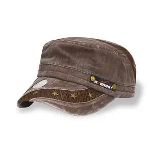 Ayarlanabilir özel düz üst taktik kap şapka düz düz şapka güneş harbiyeli devriye kapaklar