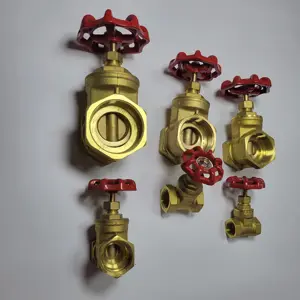 3/4" DN20 Threaded Brass Gate Valve Economical Durable Two-way Flow Manual Rotary Sluice Valve For Water Oil Gas Steam