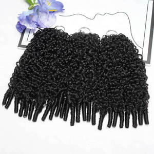 Extensions de cheveux au crochet pour revendeurs en gros, avec conception à fil invisible de haute qualité, pré-bouclées, boucles espagnoles, nœuds <span class=keywords><strong>miracle</strong></span> - Product Image 2