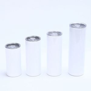 Vaso de acero inoxidable de doble pared recto al por mayor, 12oz 15oz 20oz 30oz, para sublimación, taza de viaje en blanco con tapa y pajita para camping - Product Image 4