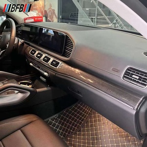 Kit d'intérieur de voiture en fibre de carbone sèche noire avec revêtement UV pour <span class=keywords><strong>Mercedes</strong></span> Classe <span class=keywords><strong>GLE</strong></span> W167 2019-<span class=keywords><strong>2022</strong></span>, garniture de console centrale, ruban adhésif 3M - Product Image 6