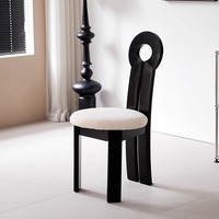 Chaise de luxe moderne et minimaliste en coton Sherpa avec housse amovible, pieds en bois, design en forme de clé, pour chambre, hôtel, école, salle à manger, villa