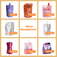 Sachet Doypack personnalisé avec bec verseur, barrière plastique, pour emballage liquide, boissons et recharges cosmétiques