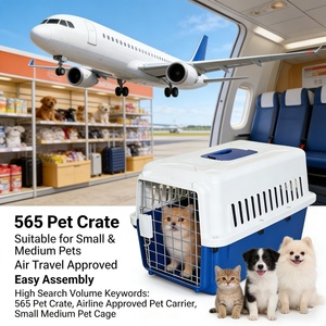 Cage de transport moderne et respirante en PP, approuvée par les compagnies aériennes, pour chiens et chats de petite et moyenne taille - Voyage écologique pour animaux de compagnie - Product Image 5