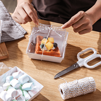 Boîte à emporter jetable carrée, petite boîte à charcuterie, emballage alimentaire en plastique transparent avec couvercle transparent