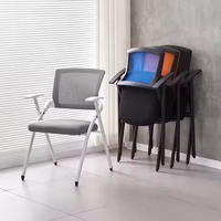 Chaises de bureau en maille de haute qualité Chaises de formation pliables pour salle d'entraînement avec table d'écriture
