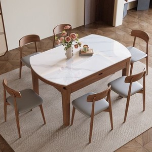 Ensemble de table <span class=keywords><strong>à</strong></span> <span class=keywords><strong>manger</strong></span> moderne avec plateau en pierre : table extensible pliante en bois massif, idéale pour les cuisines <span class=keywords><strong>et</strong></span> salles <span class=keywords><strong>à</strong></span> <span class=keywords><strong>manger</strong></span> <span class=keywords><strong>à</strong></span> domicile - Product Image 3