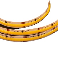 Ruban LED COB étanche IP20 3000K blanc chaud extérieur 24V 576LEDs, éclairage LED en silicone à effet d'eau courante, haute densité
