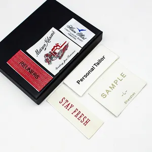 Etiquetas Tejidas Ecológicas con Logotipo Personalizado, Etiquetas de Marca de Poliéster Personalizadas, Etiquetas de Prendas ODM/OEM para Fábrica de Ropa, Precio de Fábrica - Product Image 1