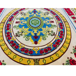Alfombra de lana suave con diseño personalizado tallado a mano, tamaño grande, persa, 3D, patrón Floral, redondo - Product Image 1